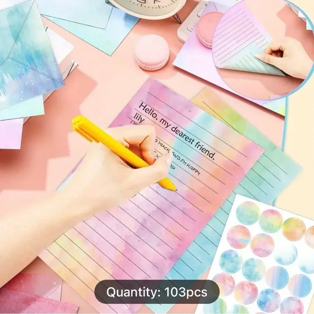 Colorful Stationery Set with Envelopes